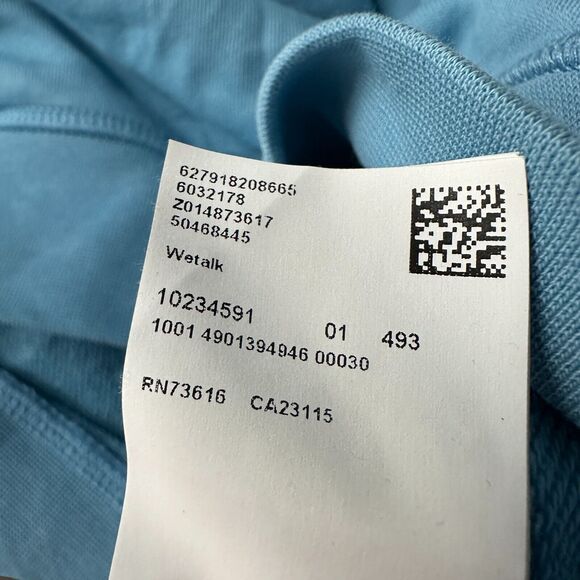 Hugo Boss Wetalk Hoodie Men’s Large Aqua Blue 100% Cotton Drawstring Pullover - Picture 8 of 12